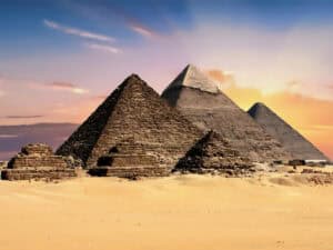 The Great Pyramid's latitude corresponds with the speed of light